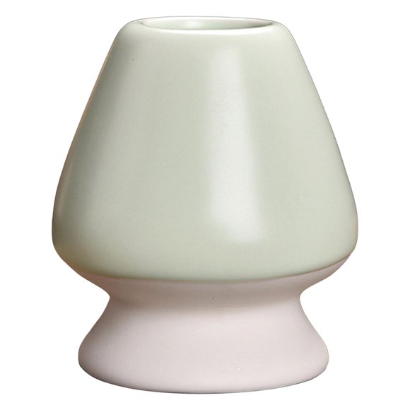 jifeng Porcelain Whisk Holder Handmade Chasen Stand Light Green