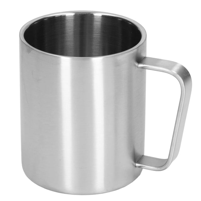Asa Taza De Acero Inoxidable, Taza De Acero Inoxidable Material De Acero Inoxidable 300 Ml Colocación Estable Para Uso En Exteriores Para El Hogar Cergrey Handle Stainless Steel Cup