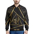 thumbnail image 3 of Chaqueta con cremallera y estampado de flores de rosas para hombre, con plantas 3D, mangas largas, para primavera y otoño, chaquetas de gran tamaño, abrigos, ropa de calle, 3 of 5
