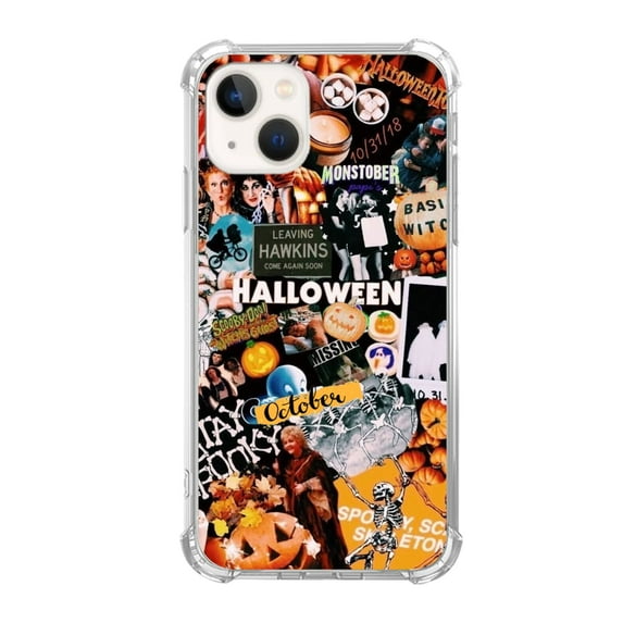 Halloween Aesthetic Case for iPhone 13 Mini,Aesthetic Art Design TPU Shock-proof Cover Case
