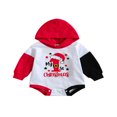 thumbnail image 1 of Barboteuse de Noël pour Bébés Garçons et Filles, Manches Longues, Col Ras du Cou, Imprimé de Lettres, Justaucorps pour Usage Quotidien Décontracté, 1 of 8