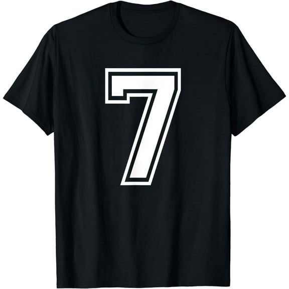 Number 7 Birthday Gift Sports Player Team Numbered Jersey T-Shirt