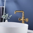 thumbnail image 3 of Double Handle Deck Mounted Vintage Bathroom Vessel Sink Faucet, 3 of 8