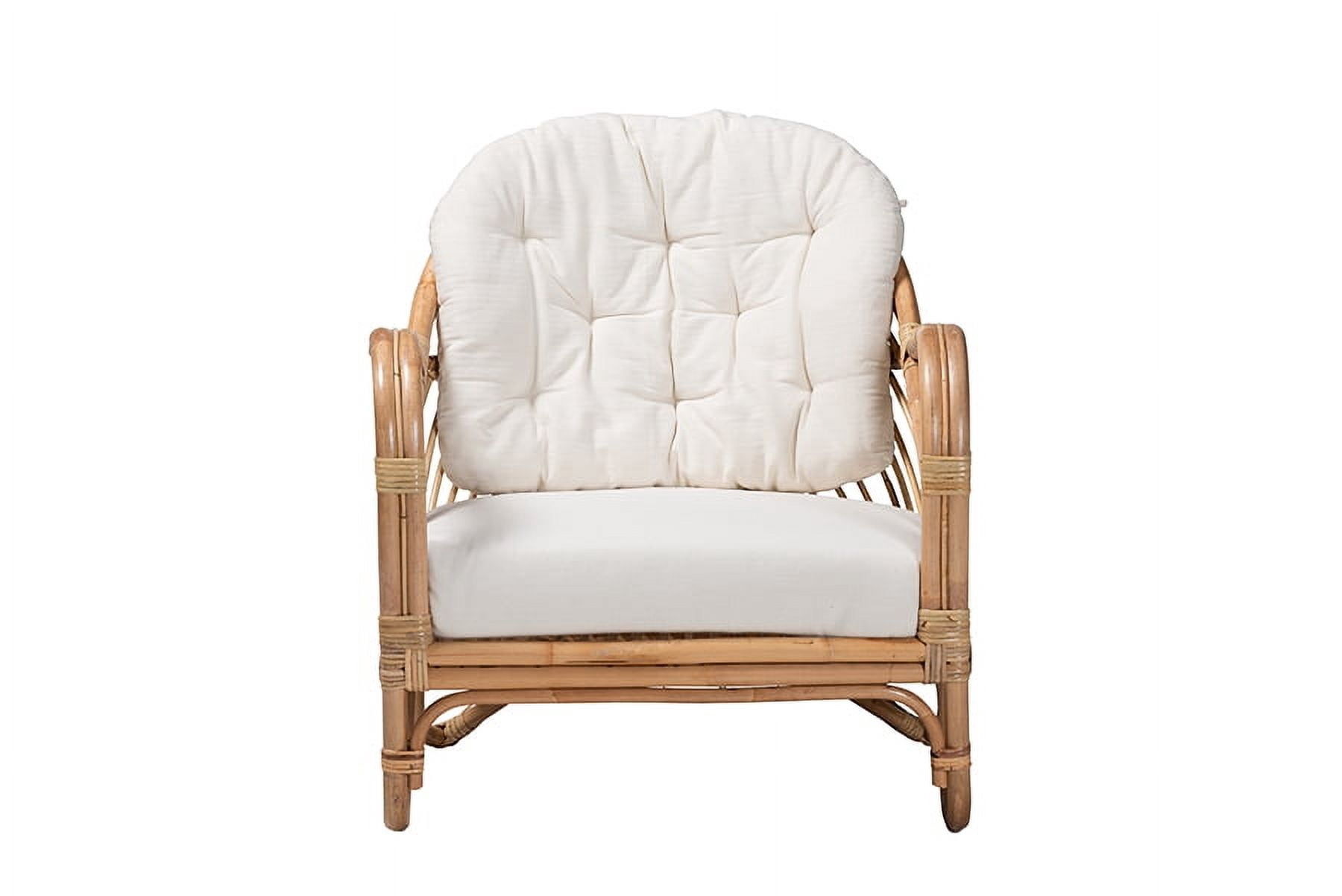 bali & pari Aliane Rattan BOHO Accent Chair, Natural Brown