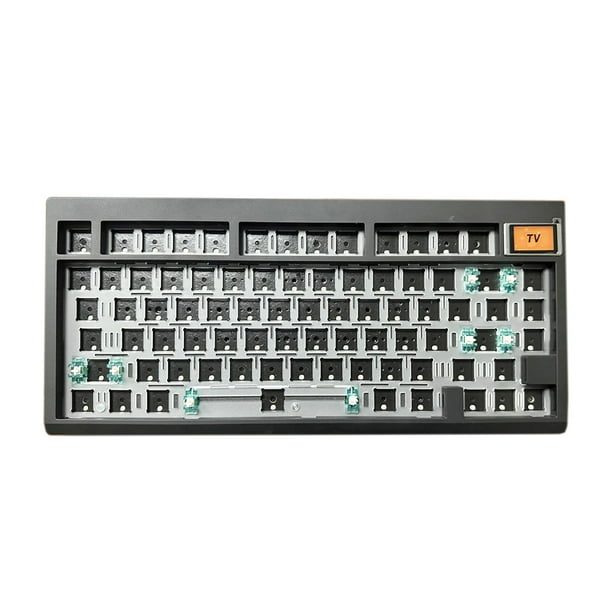 Kit de teclado mecánico GMK81 RGB, teclado de 81 teclas con pantalla con perilla