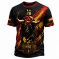 thumbnail image 3 of Kids Spain Bull Graphic Football Short Sleeve T Shirt Boys Girls Soccer Training Uniform Sport Casual Fan Tee 3 Years-16 Years, 3 of 4