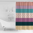 thumbnail image 4 of Small Stall Shower Curtain 36x78 Inch Narrow Half Size Boho Stripe Bath Curtains Bathroom Decor Geometric Bohemian Aztec Vintage Tribe Waterproof Fabric Shower Curtain Set with Hooks 36 Inch, 4 of 6