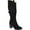 Black, variant on Journee Womens Aneil Wide Width Extra Wide Calf Stacked Heel Knee High Boots