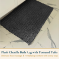 thumbnail image 2 of ComfiTime Bathroom Rugs, 24 x 36 in, 2000GSM Thick Slip-Resistant Chenille Bath Mat for Tub, Shower & Bathroom Floor, Machine Washable, Ultra Absorbent, Small or Long, White, Black, Gray, Blue, Brown, 2 of 9