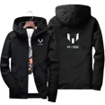 thumbnail image 4 of 2024 nueva primavera otoño hombres Messi signo impresión al aire libre Camping hombres cremallera Sudadera con capucha impermeable hombres deportes protector solar chaqueta grande, 4 of 5