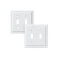 thumbnail image 1 of DEWENWILS Double Toggle Light Switch Covers, Aged Bronze/Antique Brass/White Outlet Wall Plates, Heavy-Duty Metal Material, 1 of 4