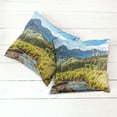 thumbnail image 2 of Ambesonne Landscape Throw Pillow Cover 2 Pack, Mountain Forest River, 24", Multicolor, 2 of 6