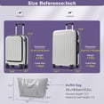 thumbnail image 3 of Front Opening Luggage Set 3 Piece, Hardside Carry on Suitcase with USB Port, Expandable Luggage with Handle Bag Spinner Wheels TSA Lock, 3 of 18