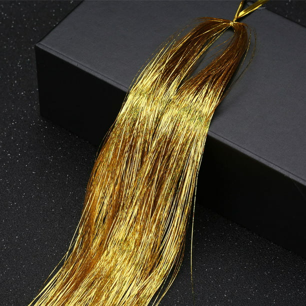 36Inch Hair Tinsel Sparkling Glitter Tinsel Fairy Hair Extensions Heat  Resistant Party Highlight Hairpiece for Women 