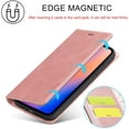 thumbnail image 3 of Case Compatible with iPhone 12 Mini 5.4 inch 2020, Vintage Classic Matte Leather Wallet Case Flip Notebook Style Cover with Magnetic Closure Kickstand Card Slots - Rose Gold, 3 of 15