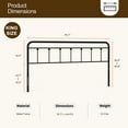 thumbnail image 6 of ARICOEASY Metal King Size Headboard Only for Bedroom with Height Adjustable, Sturdy Headboard Suitable for Bedrooms, Hotel, Guesthouse, Black, 6 of 7