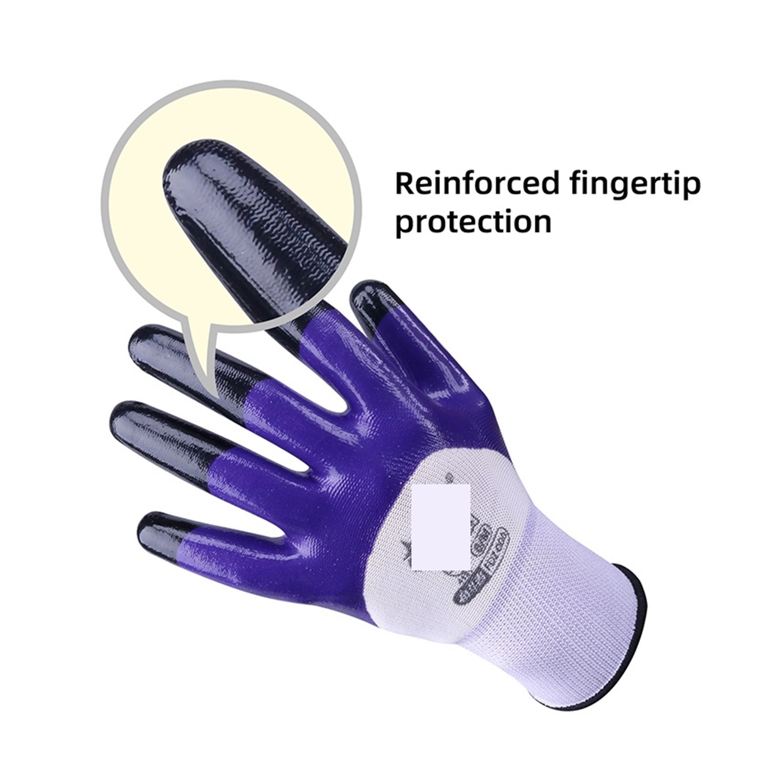 Strengthen Finger Nitrile Work Gloves Smooth Polyester Industry Glove Safety Gloves For Construction Gardening Gloves ,Superior Abrasion