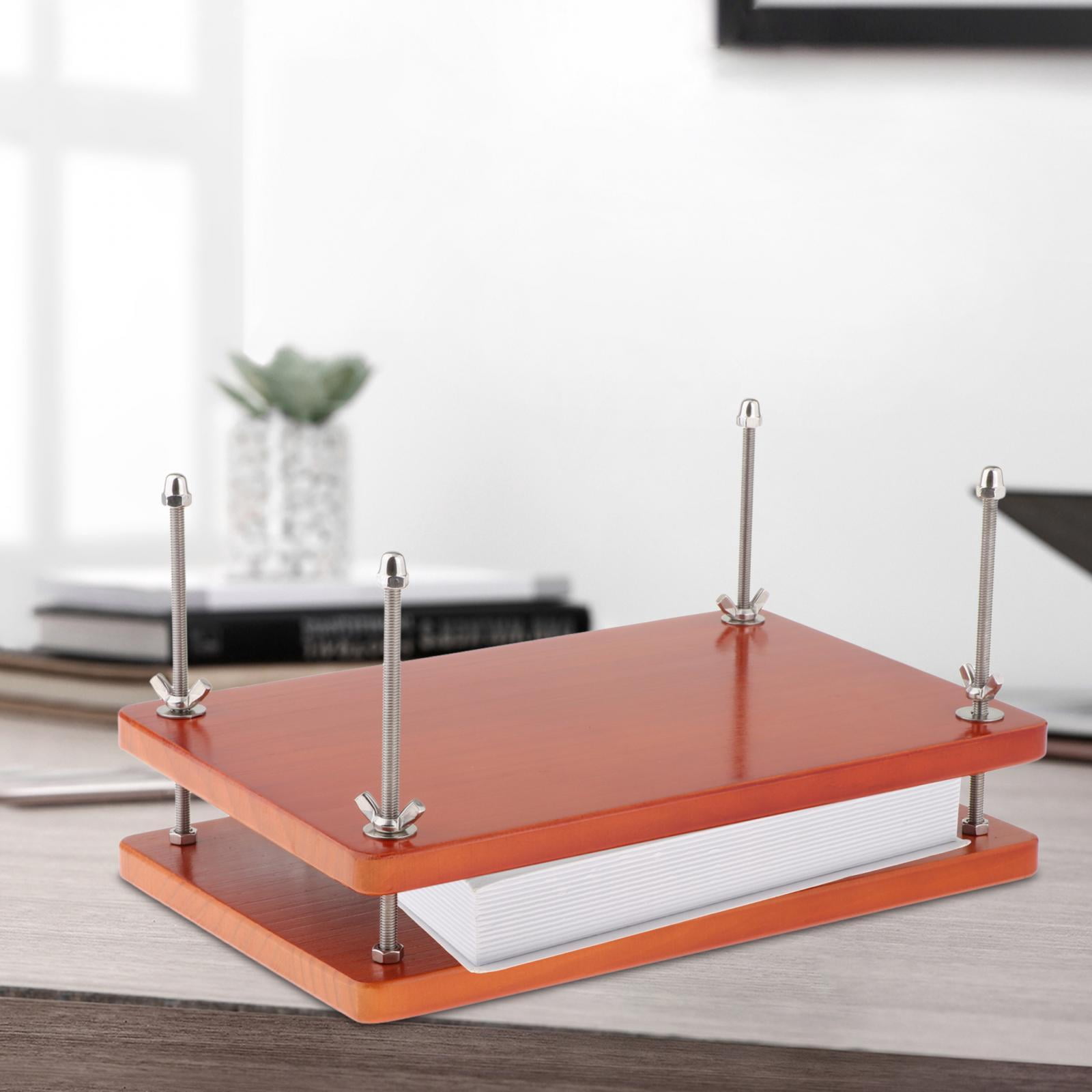 GUOOL Wooden Book ,Binding ,DIY Bookbinding,Binding Machine,Manual Book Binding Tool,Flat ,for Desktop