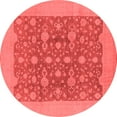 thumbnail image 1 of Ahgly Company Indoor Round Oriental Red Traditional Area Rugs, 6' Round, 1 of 4