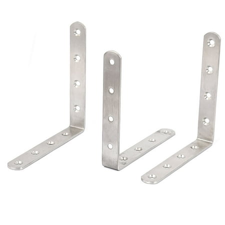 

Home Furniture Hardware 125x125x20mm Stainless Steel L Shape Angle Bracket 3pcs