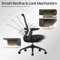 thumbnail image 3 of COLAMY Aether Ergonomic Mesh Office Chair, One-Touch Easy Adjust Managerial Desk Chair with Levitating Seat Cushion & Pilot-Level Sync Armrests, 300 LBS Mid Back Mesh Computer Chair,Black, 3 of 12