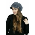 thumbnail image 2 of Brianna Newsboy Cap for Women Cancer Headwear Chemo Hat Cabbie Ladies Head Coverings Corduroy (Grey), 2 of 3