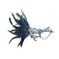 thumbnail image 1 of Masquerade Mask for Women, Peacock Feathers Lace Rhinestones Party Eye Mask, 1 of 2