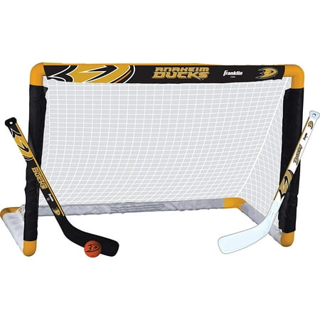 NHL Team Licensed Mini Hockey Knee Hockey Goal, Ball & 2 Stick Combo Set - 28