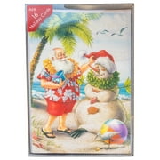 Paper Magic 16 Santa Building Snowman Sandman Beach Holiday Christmas Cards