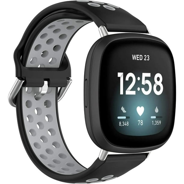 Silicone Sport Band Compatible with Fitbit Versa 3 Breathable