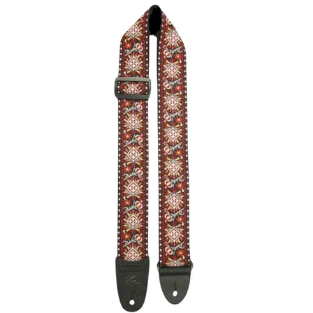 LM Retro Jacquard Guitar Strap - Red