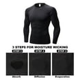 thumbnail image 7 of YUSHOW 3 Pack Compression Shirts for Men Long Sleeve UV Protection Cool Dry Athletic Workout Shirt, 7 of 7