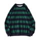 thumbnail image 2 of ICHUANYI Clearance Men's Winter Round Neck Stripe Sweatshirt Pullover Tops Long Sleeved(Army Green, XXL) ICHUANYI WER2023081202170, 2 of 3