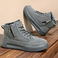 thumbnail image 4 of High Top Snow Boots for Women Men Platform Anti-Slip Lace up Zipper Furry Lined Casual Winter Ankle Booties, 4 of 6