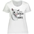 thumbnail image 3 of Inktastic Easily Distracted by Goats Cute Goat Women's Plus Size T-Shirt, 3 of 5