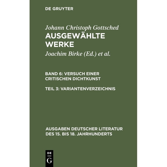 Ausgaben Deutscher Literatur Des 15. Bis Variantenverzeichnis, Book 45, (Hardcover)