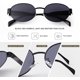 thumbnail image 4 of Gafas de sol ovaladas de moda para mujeres y hombres,Gafas de sol con marco de metal retro de los años 90 Y2K, 4 of 5