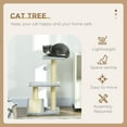 thumbnail image 4 of PawHut 28" Cat Tree Climbing Tower with Sisal Scratching Post, Light Grey, 4 of 10
