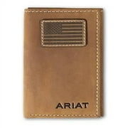 ARIAT ARIAT Mens TriFold Flag Patch Logo Wallet