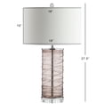 thumbnail image 6 of JONATHAN Y Cole 27.5" Modern Fused Glass Cylinder LED Table Lamp, Smoky Gray (Set of 2), JYL4016C-SET2, 6 of 7