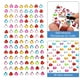 thumbnail image 3 of Uxcell 560 Pcs Pegatinas de Gemas para Manualidades 5 Hojas de Gemas Autoadhesivas Brillantes en Forma de Corazón Multicolor, 3 of 5