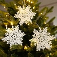 thumbnail image 4 of Christmas Tree Hanging Ornaments Snowflake Angel Deer White Pendants Navidad New Year Party Home Xmas Tree Decorations Kids Toys (1pcs style I), 4 of 7