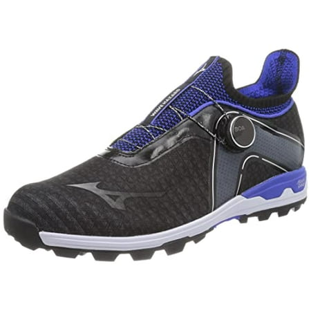

[Mizuno] Golf Shoes Wave Hazard BOA Men s Black x Hazard Blue 25.0 cm 3E