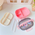 thumbnail image 2 of YIXIGGC 1200ML Double-Layer Lunch Box - Cute Cartoon Kuromi Bento Box with Tableware CJ#419-4804, 2 of 6