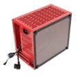 thumbnail image 3 of Funda Mini ITX con ventilación lateral de aleación de aluminio, almohadilla antideslizante para los pies, carcasa para Mini PC de refrigeración rápida para escritorio HTPC de 100-240V, 3 of 5