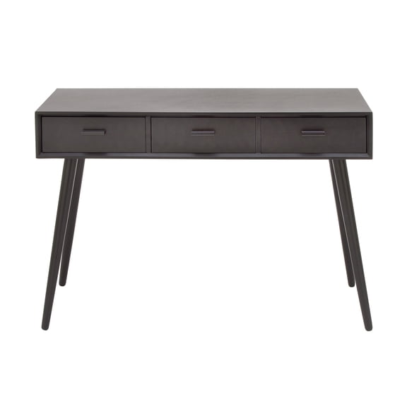 DecMode Wood Modern Console Table, Matte Black, 42"W