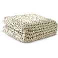 thumbnail image 1 of Jumbo Size Knit Weighted Blanket - King Sized Relaxation and Restful Sleep, Cozy Comfort (Ivory, 17.8 Lbs, 80 Inches x 80 Inches), 1 of 7
