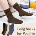 thumbnail image 4 of Boliang 5 Pairs Slouchy Socks for Women - Scrunch Slouch Long Crew Knit Boot Athletic Calf Tube, 4 of 6