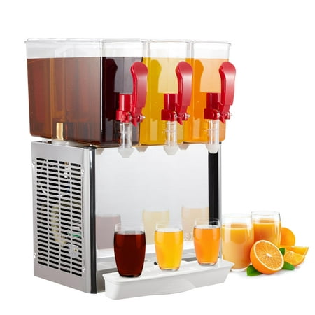 

Garvee Juice Machine Dispenser 7.9 Gallon 30L 3 Tanks Glass Drink Dispenser 10 Liter per Tank 380W Stainless Steel Food Grade Material 110V Equipped with Thermostat Controller