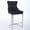 Black, variant on MIKIBAMA Counter Height Modern Velvet Barstools, Light Blue (Set of 2)
